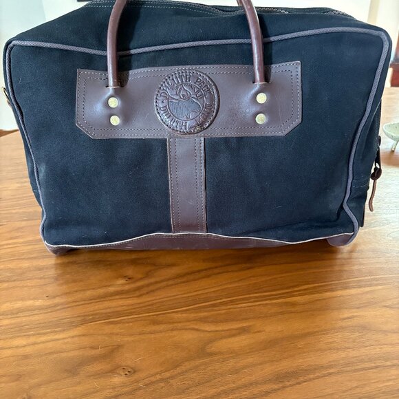 Duluth Pack black canvas brown leather handmade briefcase laptop bag NO strap - Picture 1 of 7